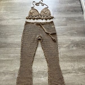 Two Piece crochet beach cover up